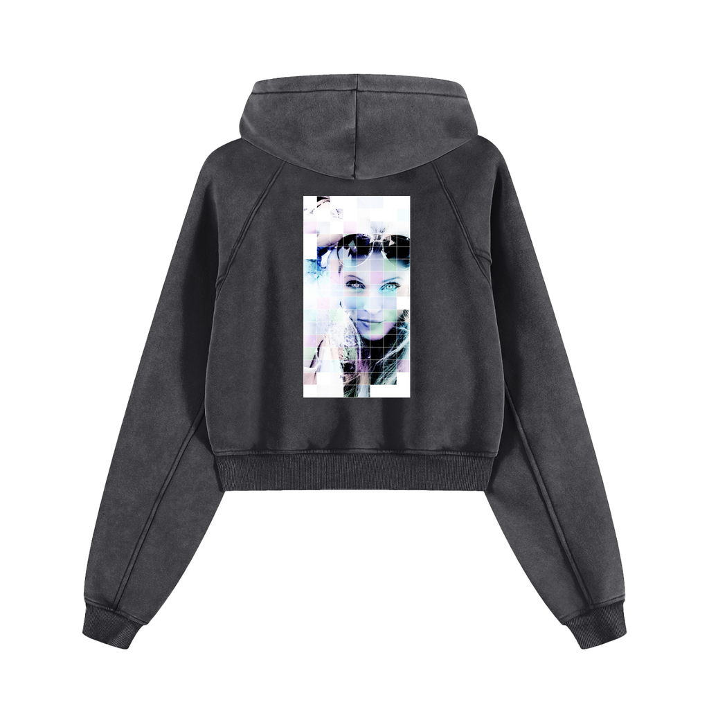 Snow Washed Cropped Hoodie